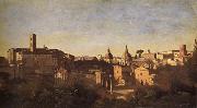 Corot Camille The forum of the garden farnes oil